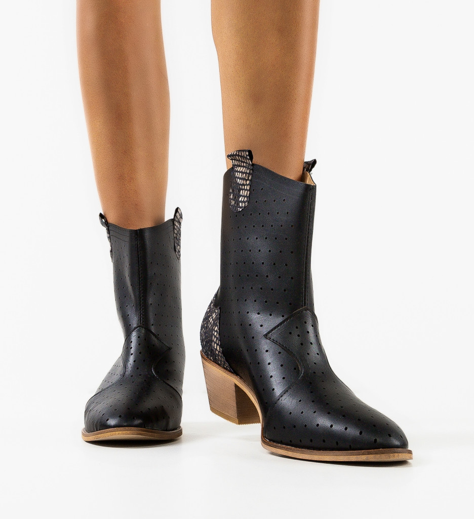 Botine Dama Mixdor Negre - Eleganță și Stil - imagine 2