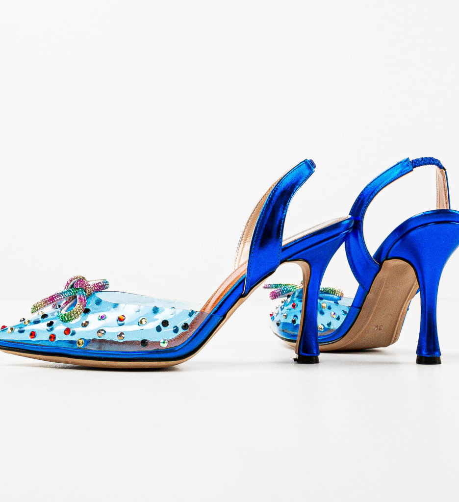 Pantofi cu Toc Karambol Albastri | Eleganță și Stil - imagine 6