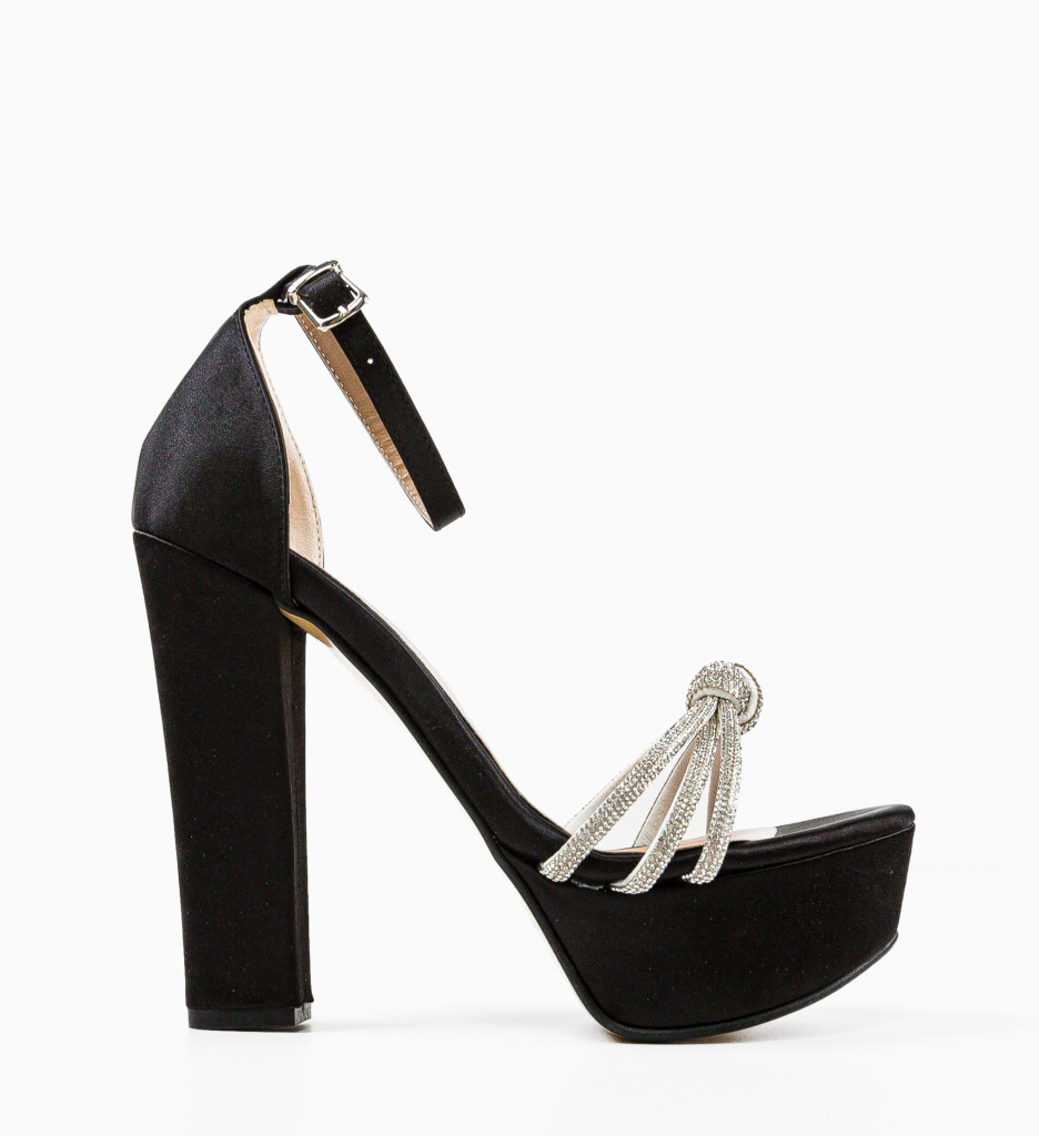 Sandale cu Toc Delya Negre | Eleganță și Stil - imagine 6
