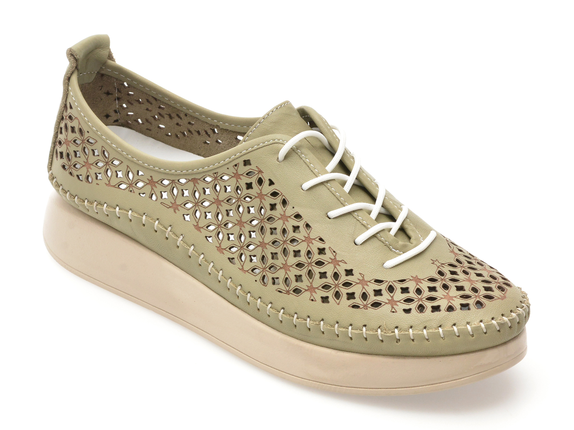 Pantofi Flavia Passini Verde, Piele Naturală