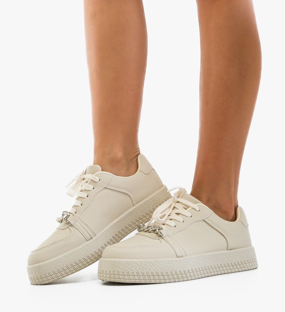 Sneakers Dama Myrga Bej - Confort Sport - imagine 2