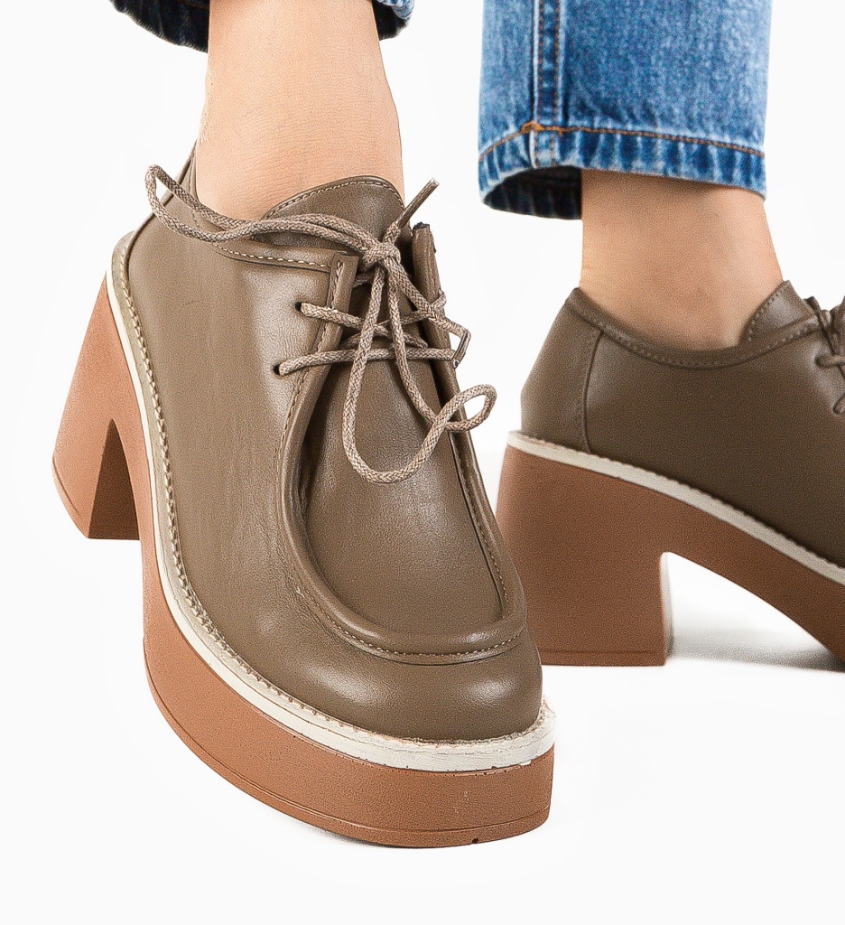 Pantofi Casual Aylmer Khaki | Confort & Stil - imagine 3