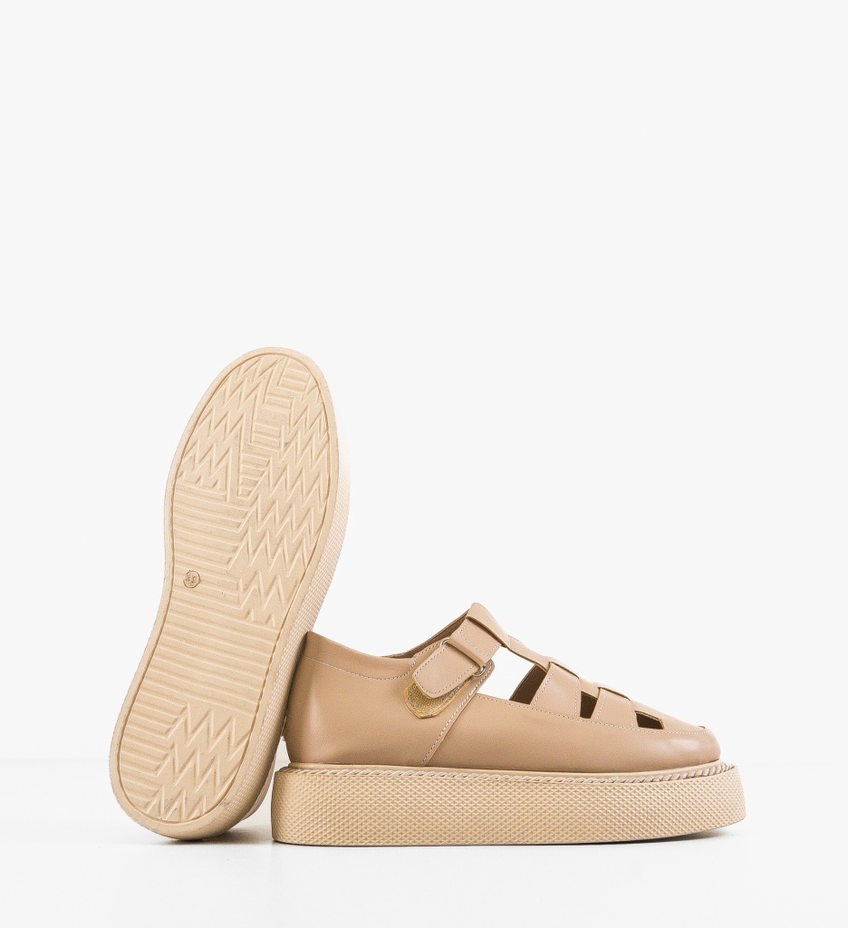Pantofi Casual Gryndy Nude | Eleganță și Confort - imagine 5