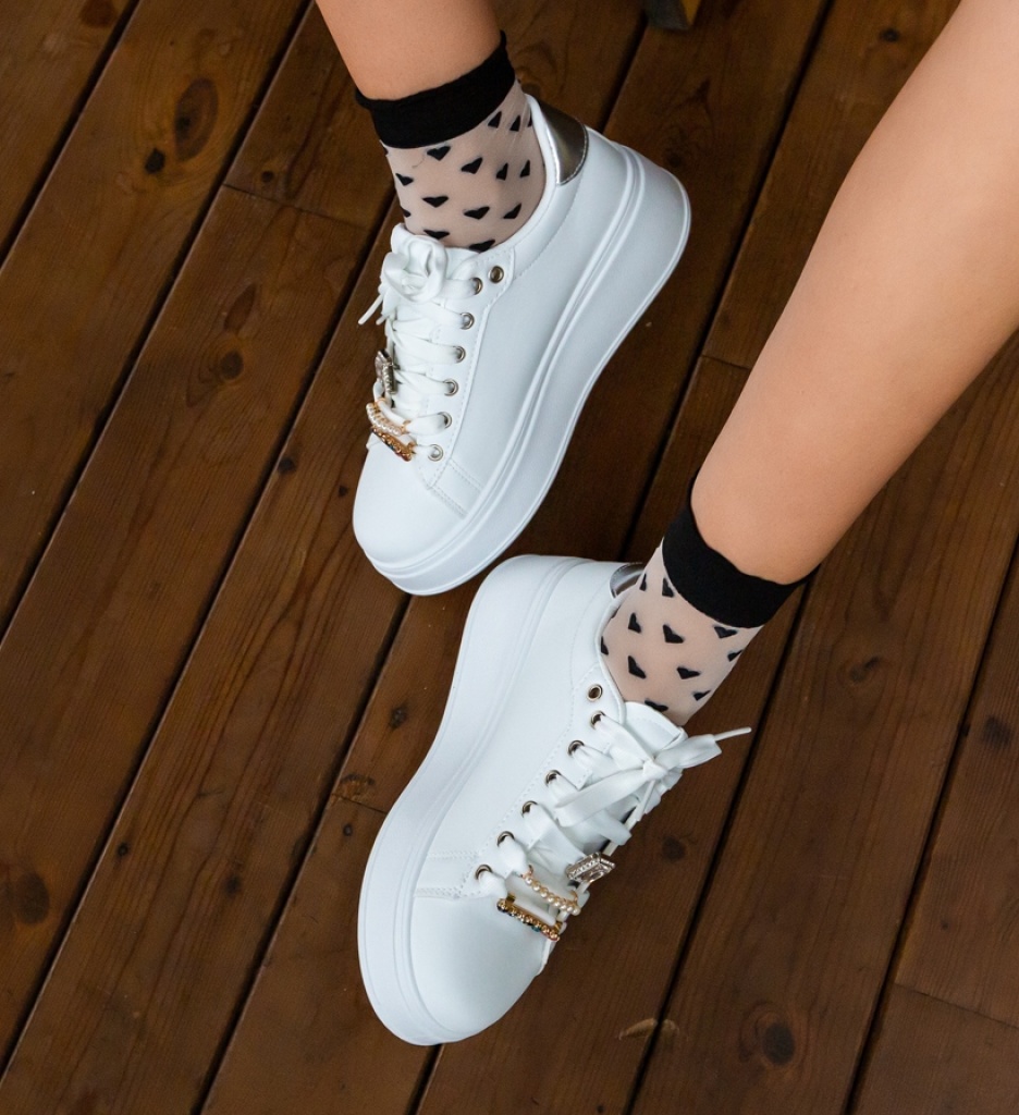 Sneakers Dama Bryson Albi - Confort și Stil - imagine 2