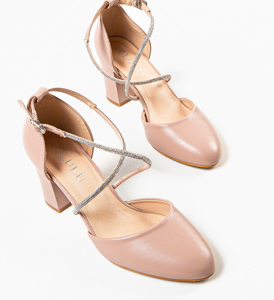 Pantofi Dama Ochen Nude cu Toc Eleganți - imagine 5