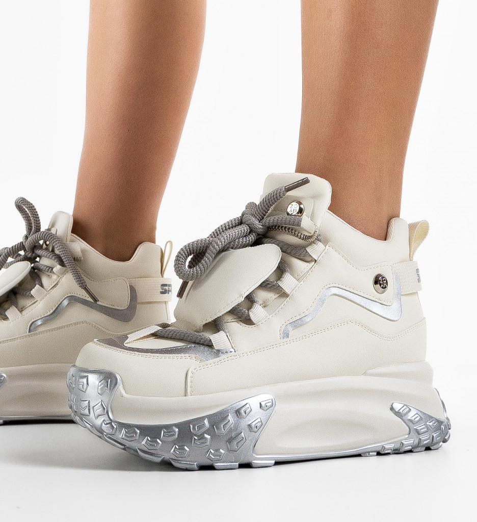 Sneakers Dama Myzor Albi | Stil și Confort