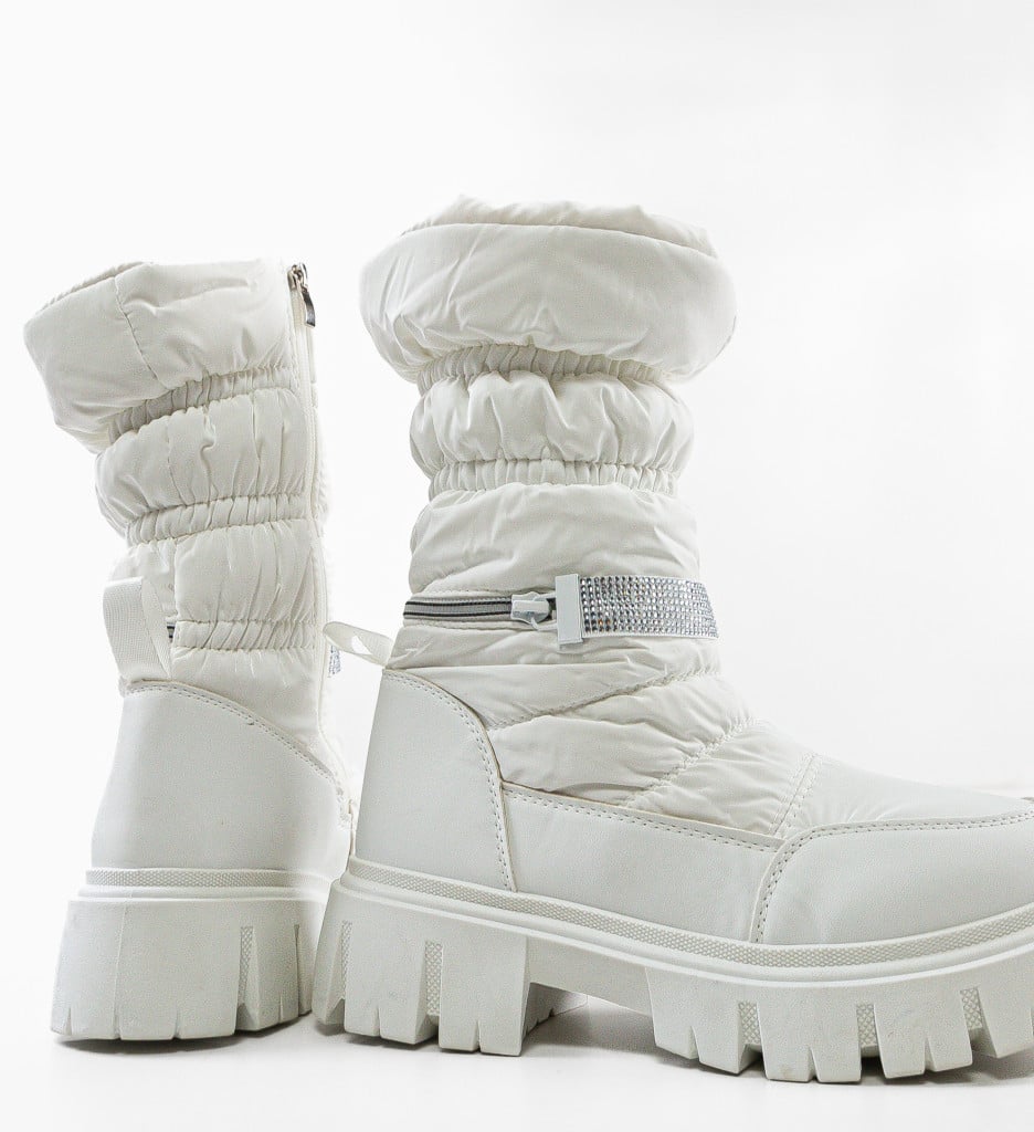 Ghete Dama Glama Albe Elegante - imagine 10
