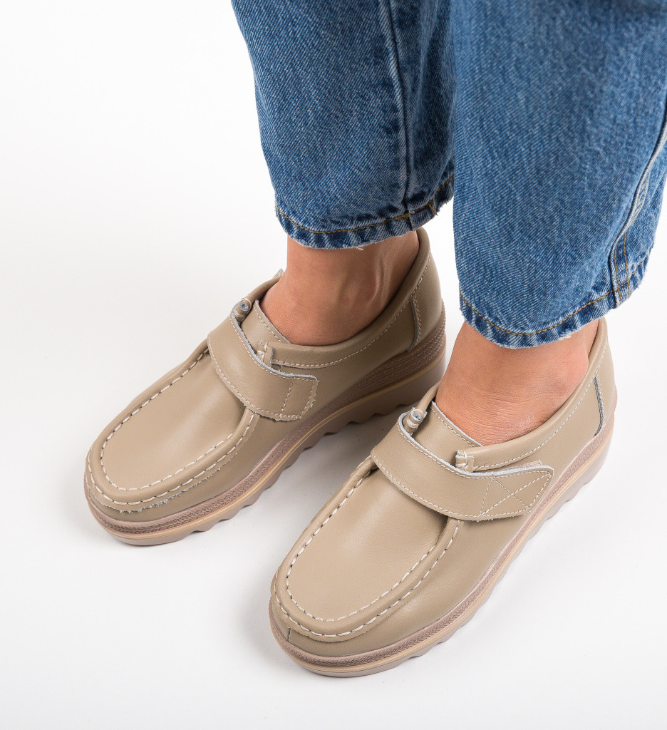 Pantofi Casual Straif Bej - Confort și Stil - imagine 4