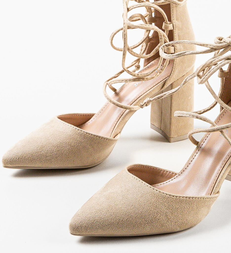 Pantofi Chelsea Dama Bej Eleganți - imagine 6