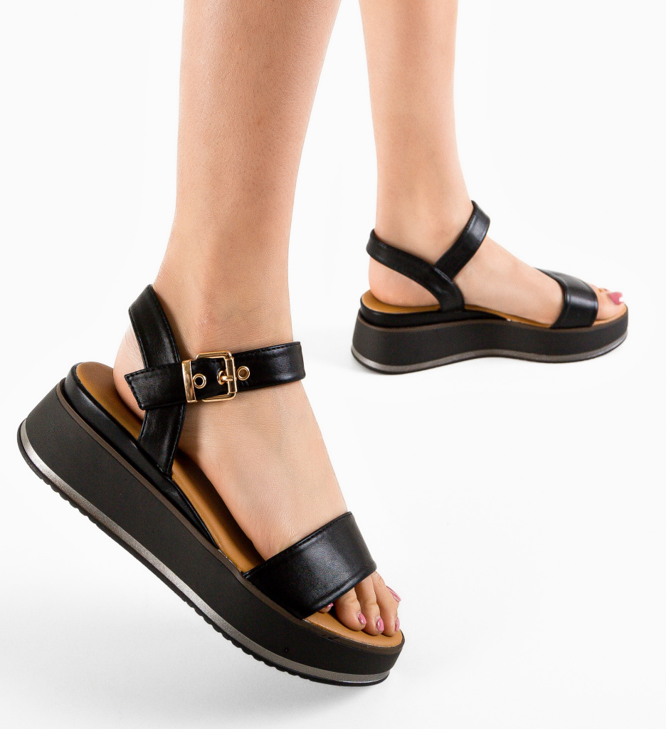 Platforme Cairoma Negre | Stil si Inaltime - imagine 2