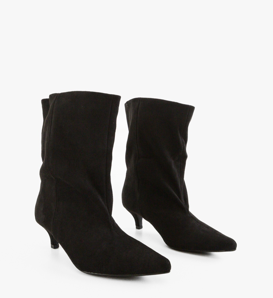 Botine Cow Negre Depurtat - Eleganță și Confort - imagine 2