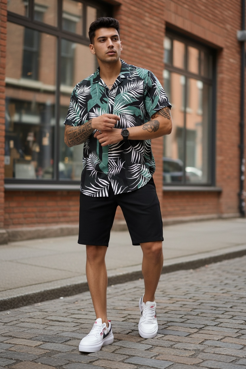 Pantaloni Scurti Negri Casual | Stil & Confort - imagine 2
