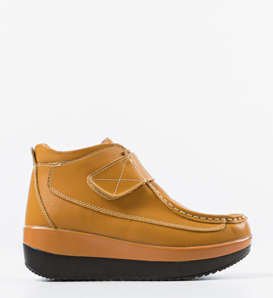 Pantofi Casual Jistry Camel | Confort & Stil - imagine 4