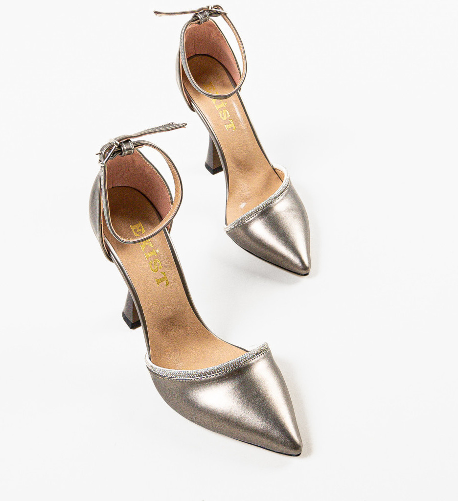 Pantofi cu Toc Farmeco Gri - Eleganță Asigurată - imagine 6