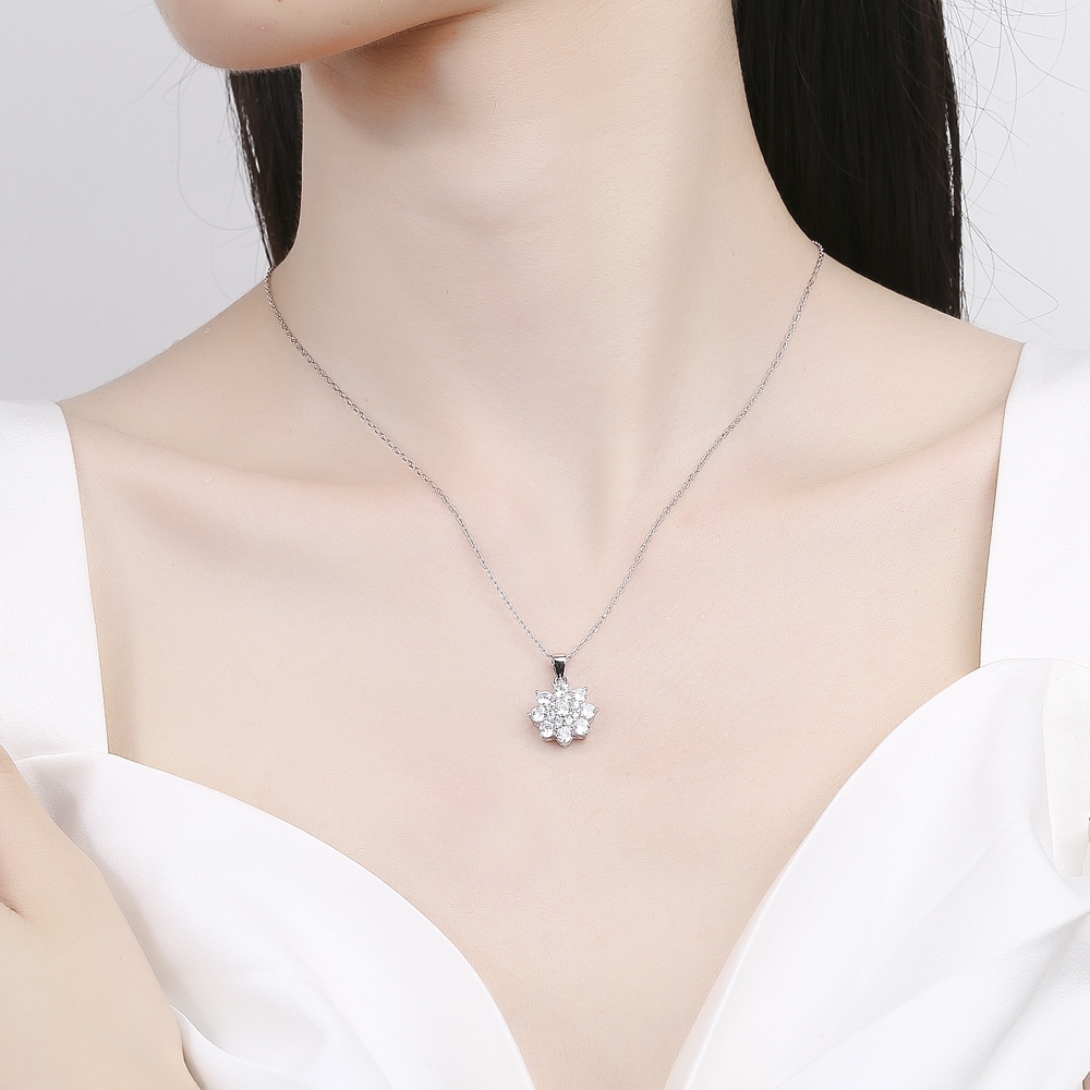 Pandantiv Argint Floare Delis - Design Elegant - imagine 2