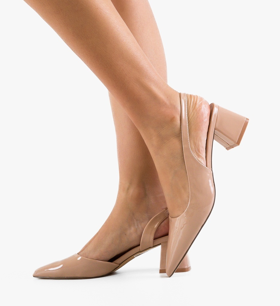 Pantofi Dama Deder Nude 2 Eleganți