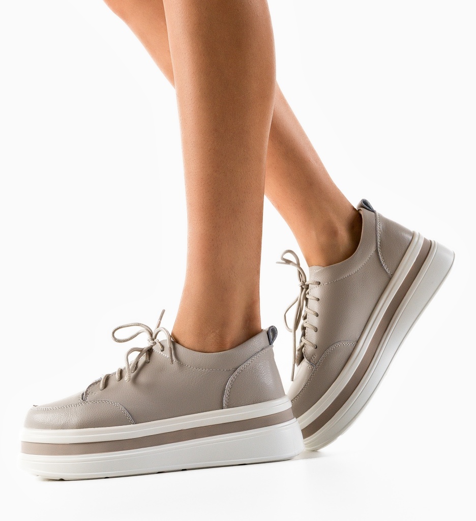 Pantofi Casual Varlas Gri Confortabili - imagine 4