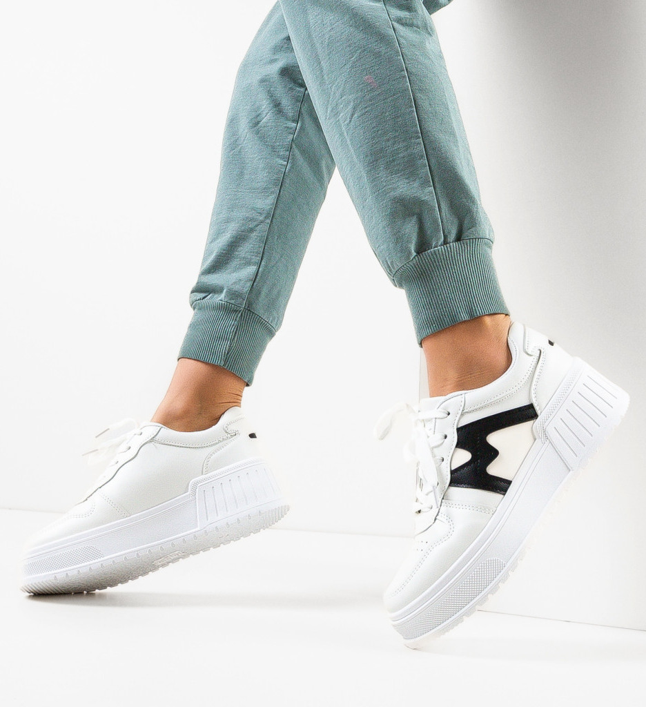 Sneakers Dama Sienna Albi - Stil Modern - imagine 3