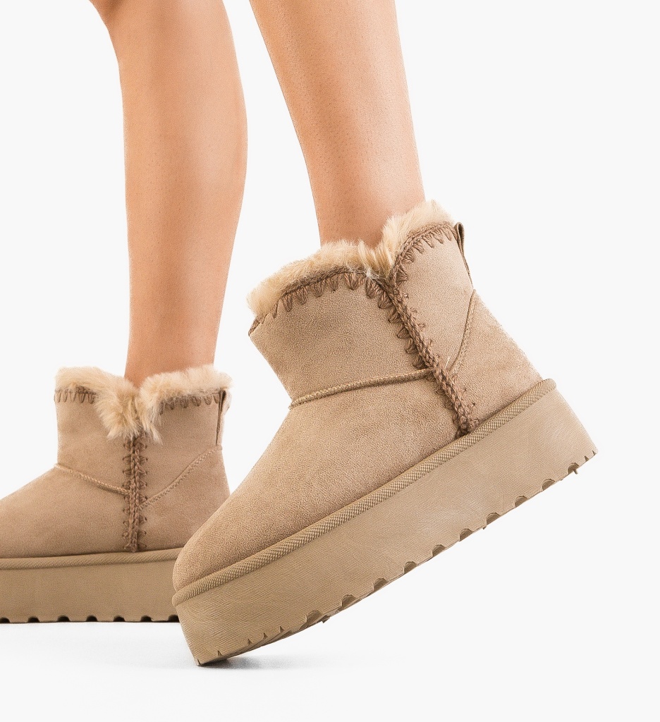 Cizme Comode Tip Ug Khaki | Confort Termic