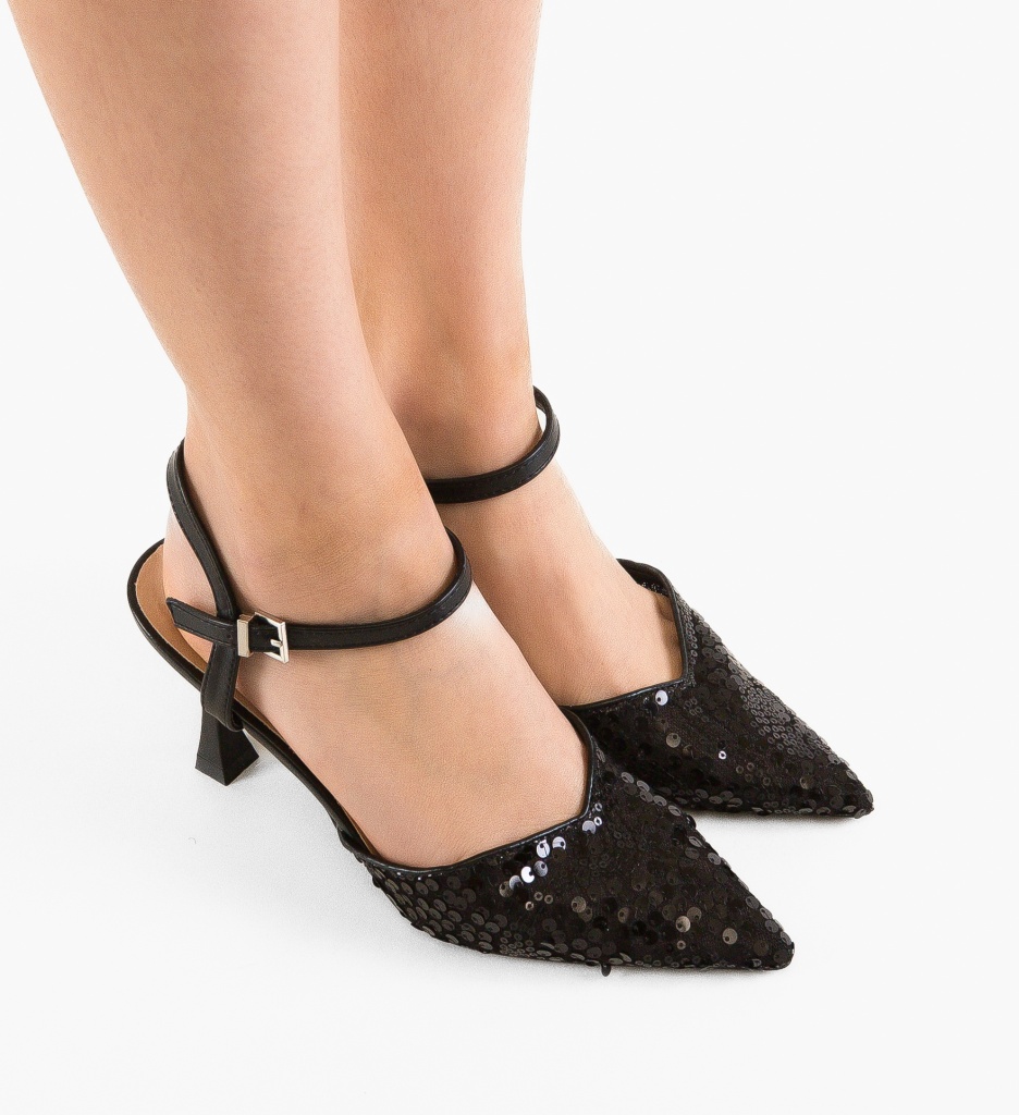 Pantofi cu Toc Rayan Negri - Eleganță și Stil - imagine 3