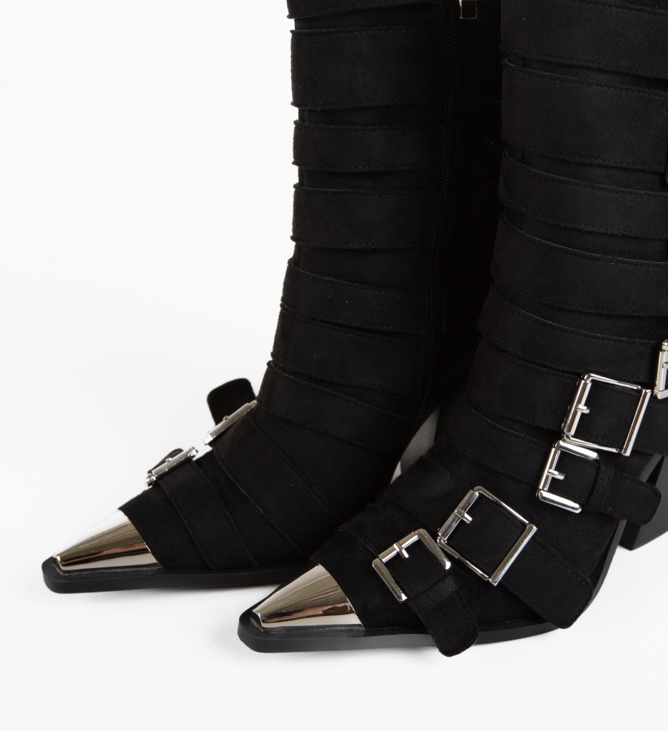Botine Donia Negre - Eleganță și Stil - imagine 9