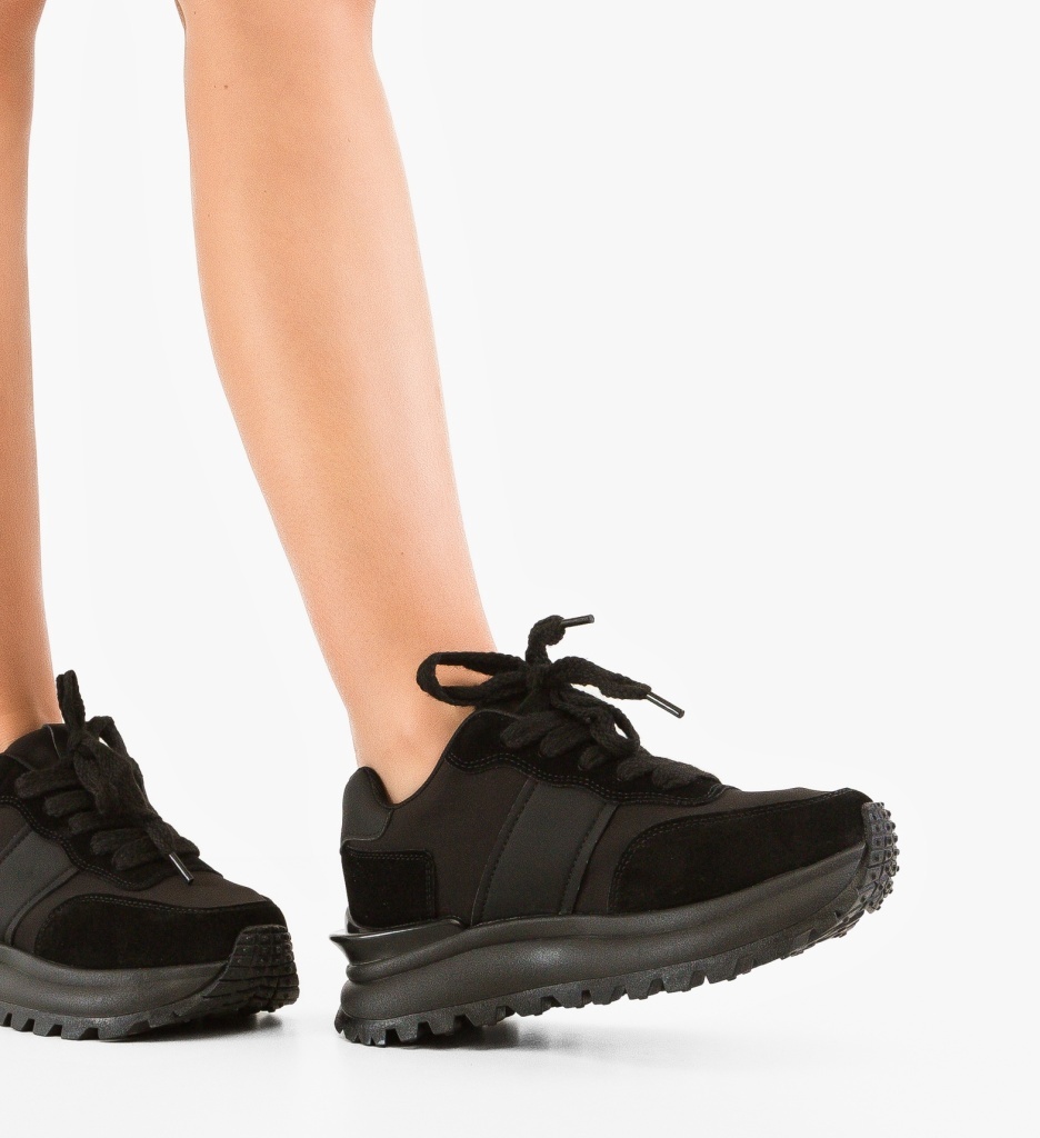 Sneakers Dama Contares Negri | Confort și Stil Urban - imagine 3