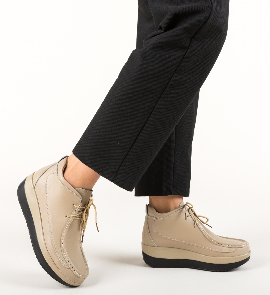 Pantofi Casual Nash Bej - Confort și Stil - imagine 3