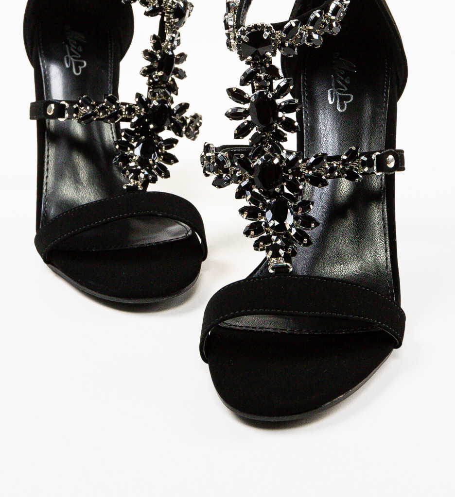 Sandale cu toc Dyvayn Negre - Eleganță și Stil - imagine 5