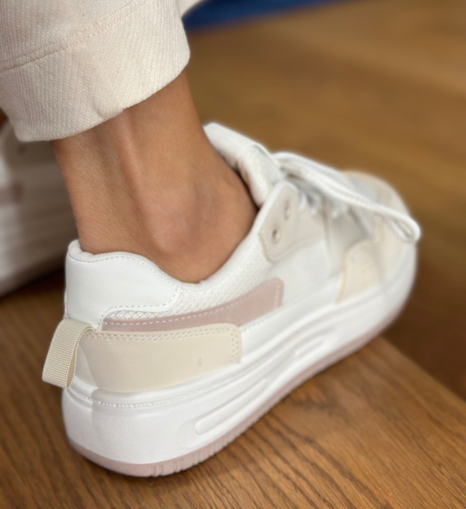 Sneakers Dama Yijun Bej 2 - Confort si Stil - imagine 3