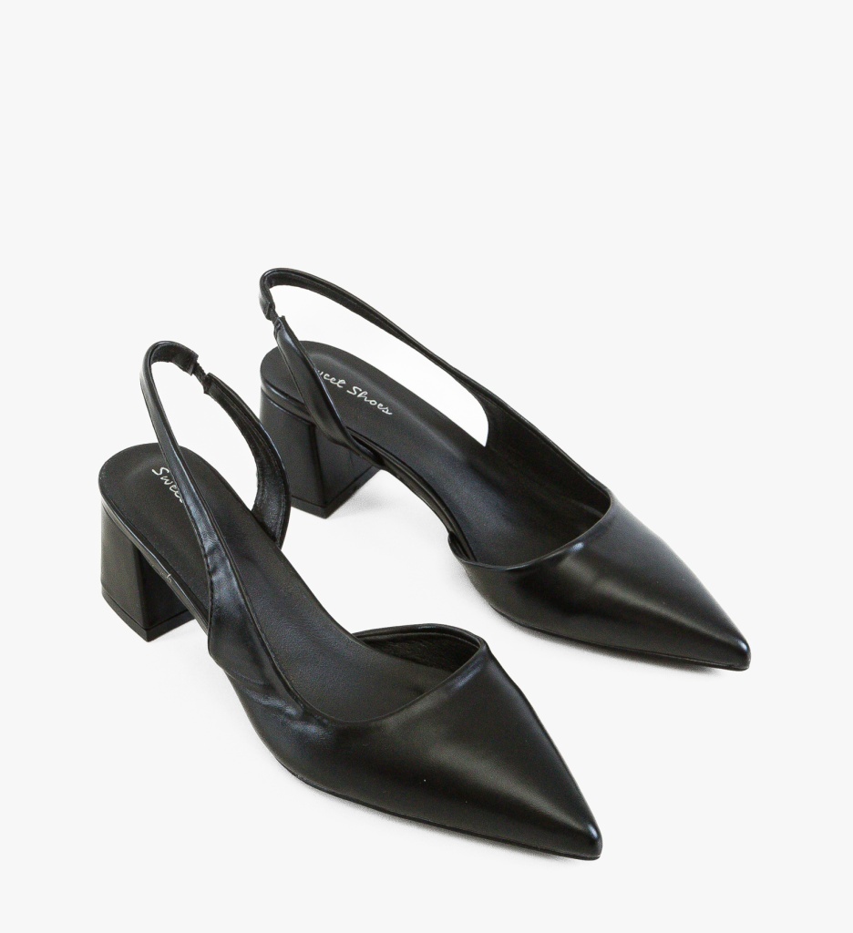 Pantofi Damer Deder Negri Eleganți - imagine 4
