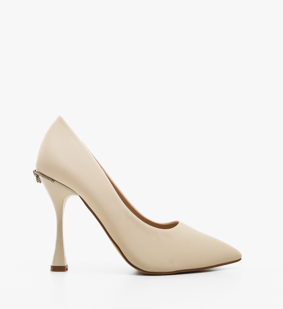 Pantofi Dama Linda Bej Eleganți - imagine 3