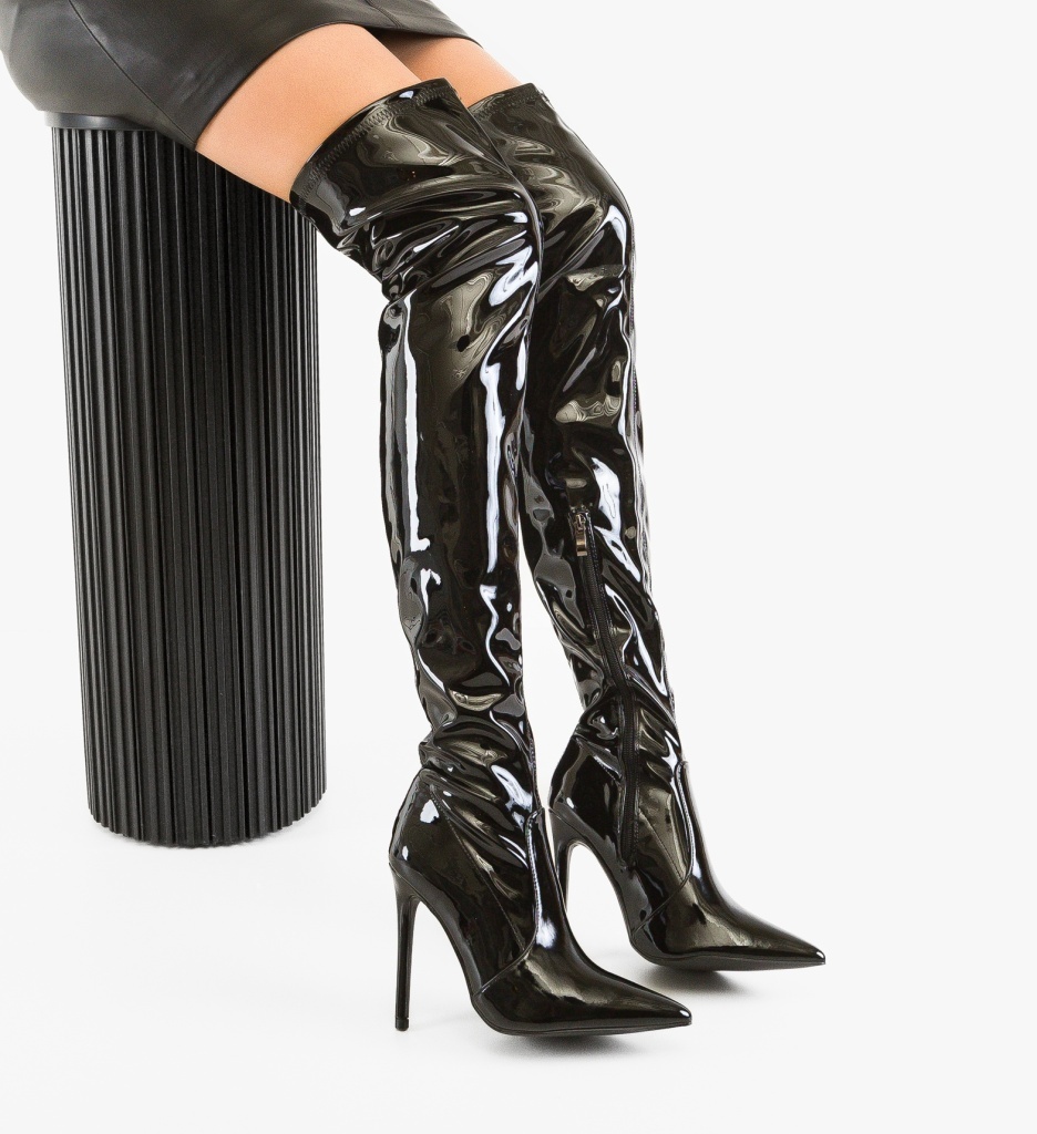 Cizme Dama Perasto Negre | Depurtat - Eleganță - imagine 5