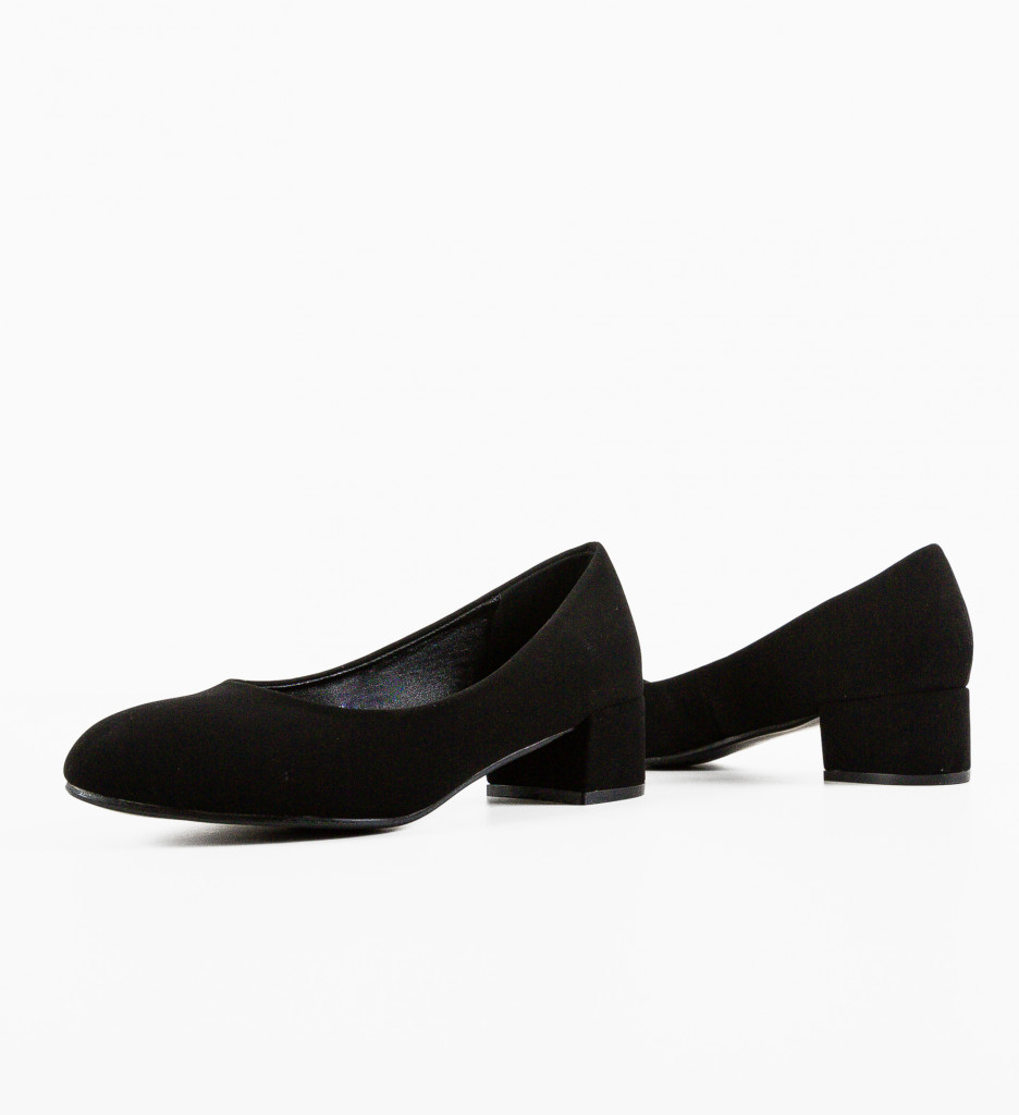Pantofi Nora Negri Eleganți cu Toc - imagine 6