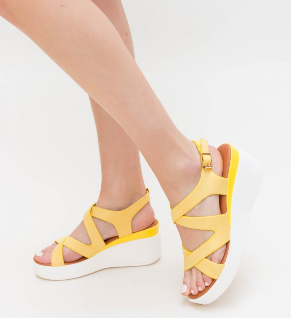 Platforme Edis Galbene - Stil și Confort - imagine 2
