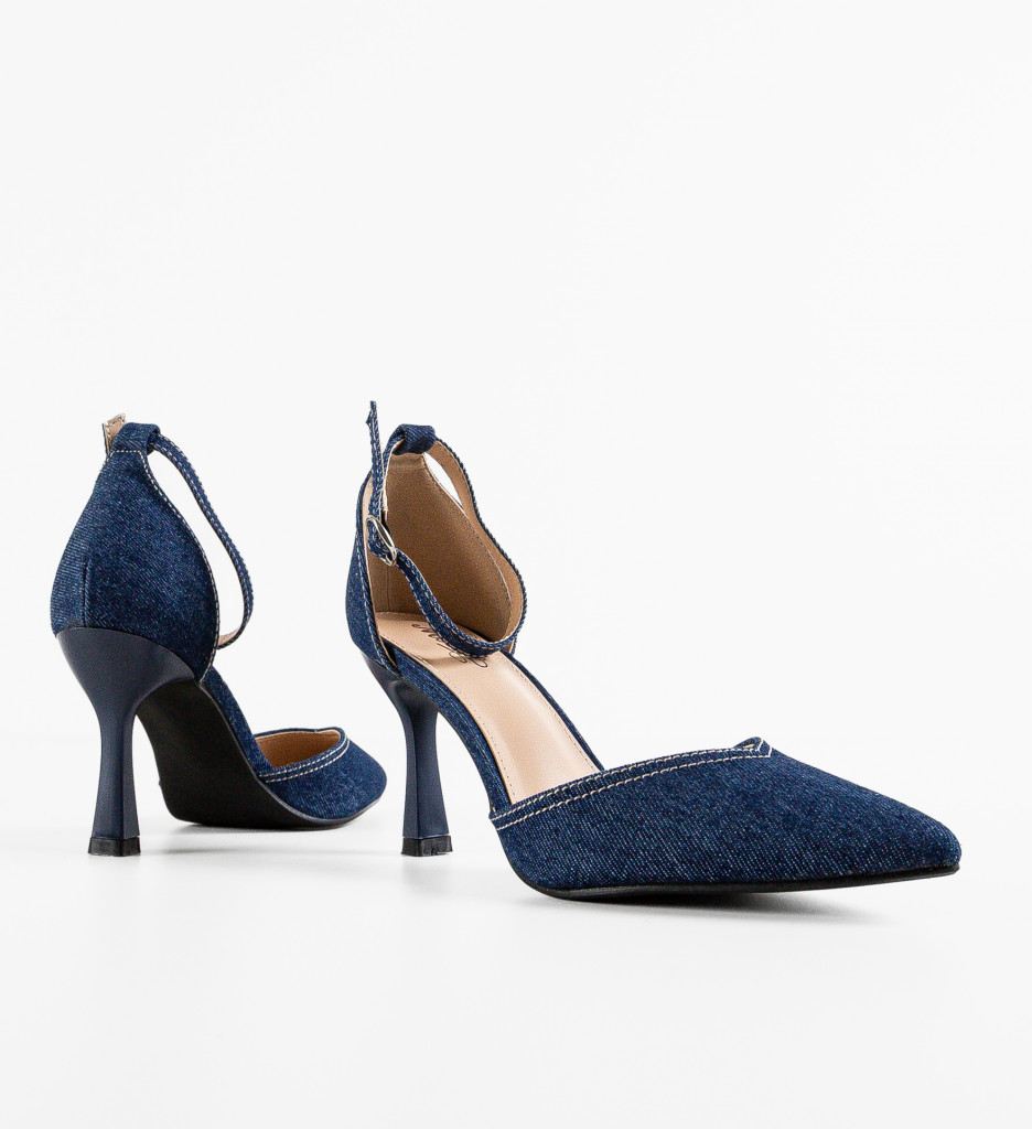 Pantofi Dama Marja Albastri Eleganți - imagine 6
