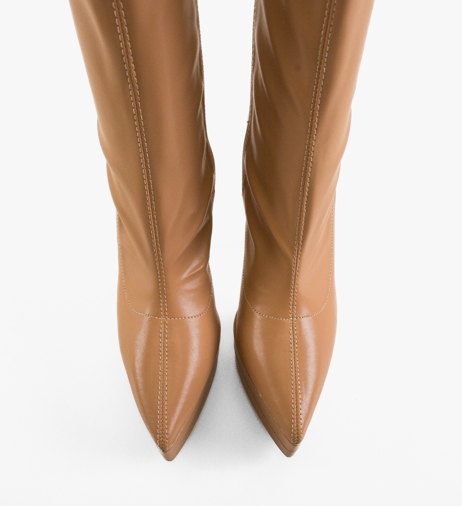 Botine Kazmire Bej Depurtat - Eleganță Modernă - imagine 3