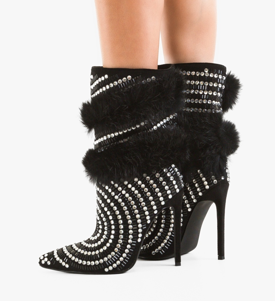 Botine Dama Odde Negre Depurtat - Eleganță Maximă - imagine 2