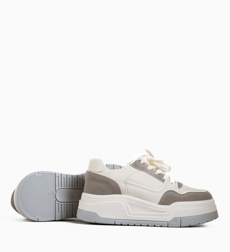 Sneakers Dama Waldo Gri | Stil Urban Confortabil - imagine 3