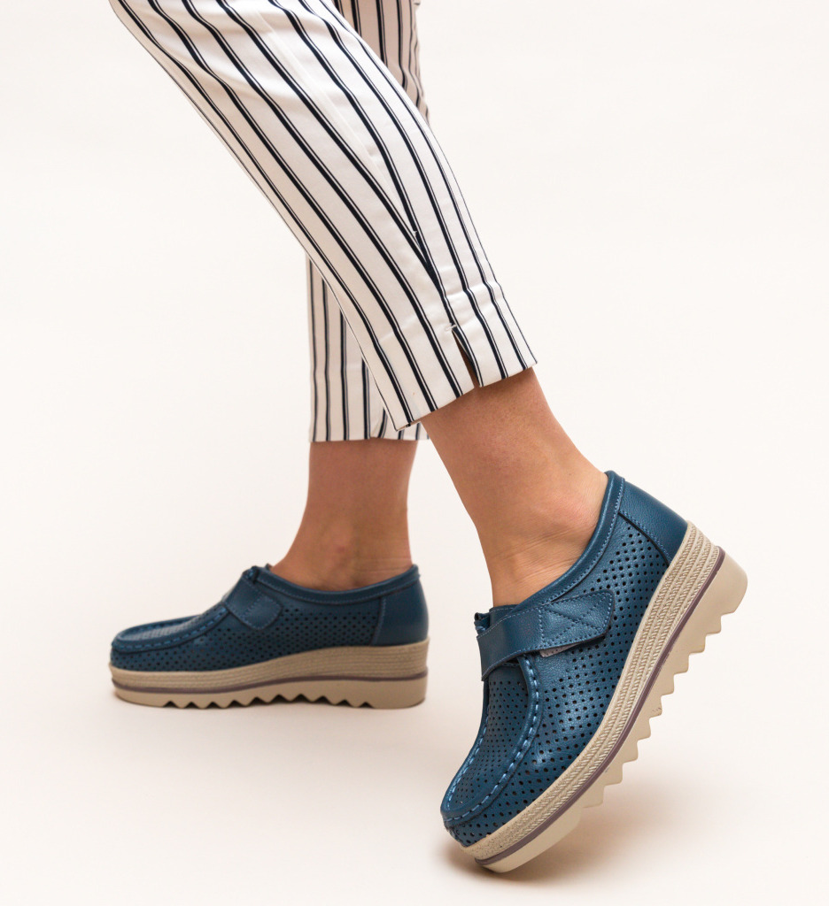 Pantofi Casual Histria Albastri - Confort și Stil - imagine 3