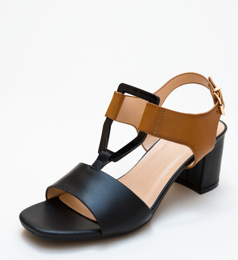 Sandale Dama Scrund Negre | Eleganță și Stil - imagine 9