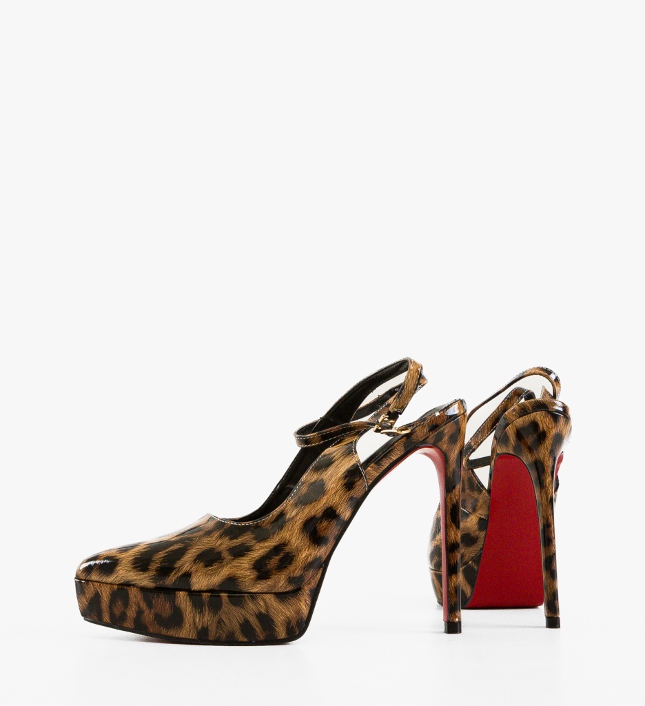 Pantofi Dama Sarinne Print Eleganți - imagine 4