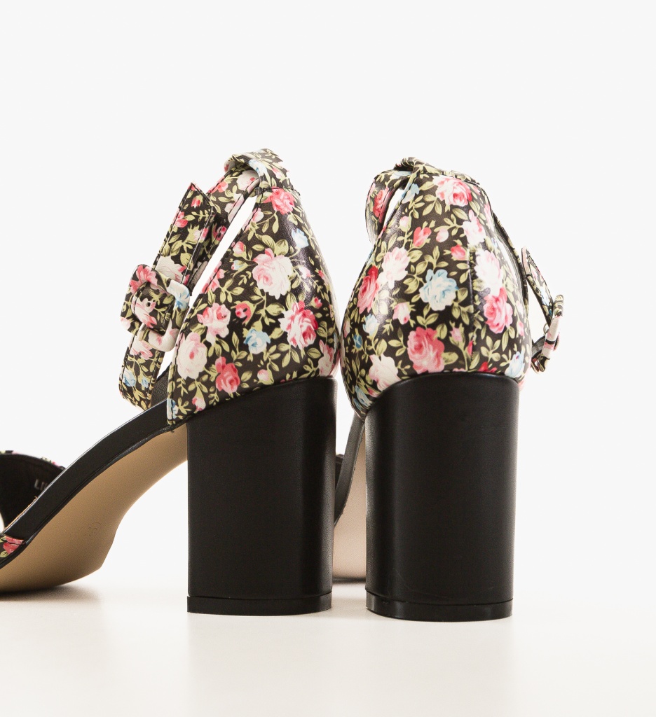 Sandale Buket Negre | Eleganță cu Toc - imagine 5