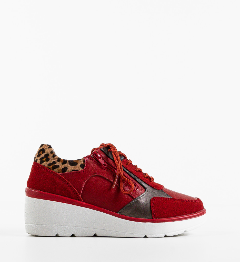 Sneakers Dama Nysa Rosii - Stil și Confort - imagine 4