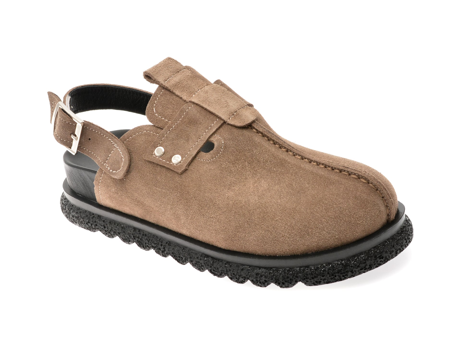 Papuci Gryxx gri din piele intoarsa - Confort
