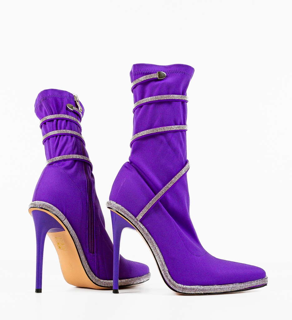 Botine Dama Marijn Mov - Eleganță și Confort - imagine 5