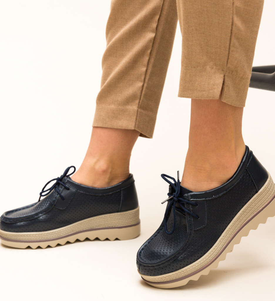 Pantofi Casual Torino Bleumarin - Confort & Stil - imagine 4