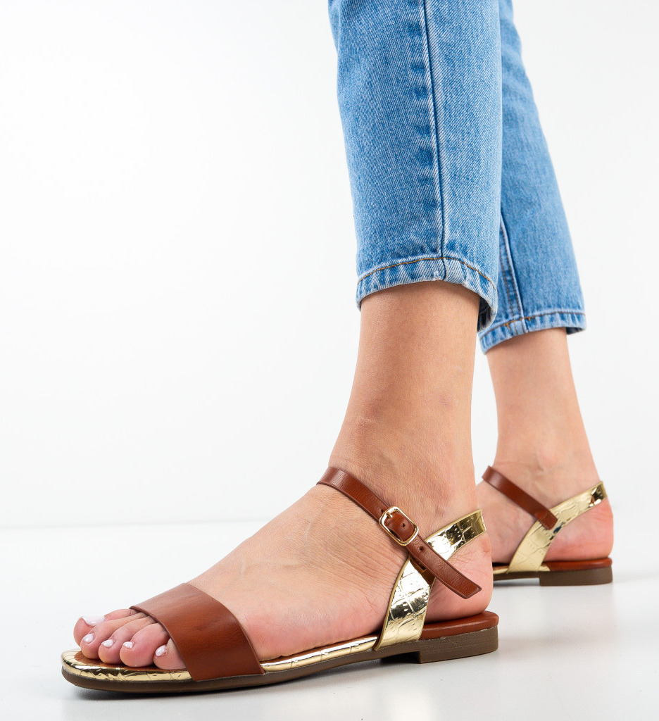 Sandale Donald Camel - Confortabile la 69.9 RON - imagine 3