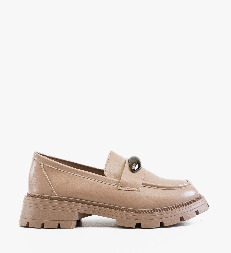 Pantofi Casual Dama Bej | Confort & Eleganță - imagine 6