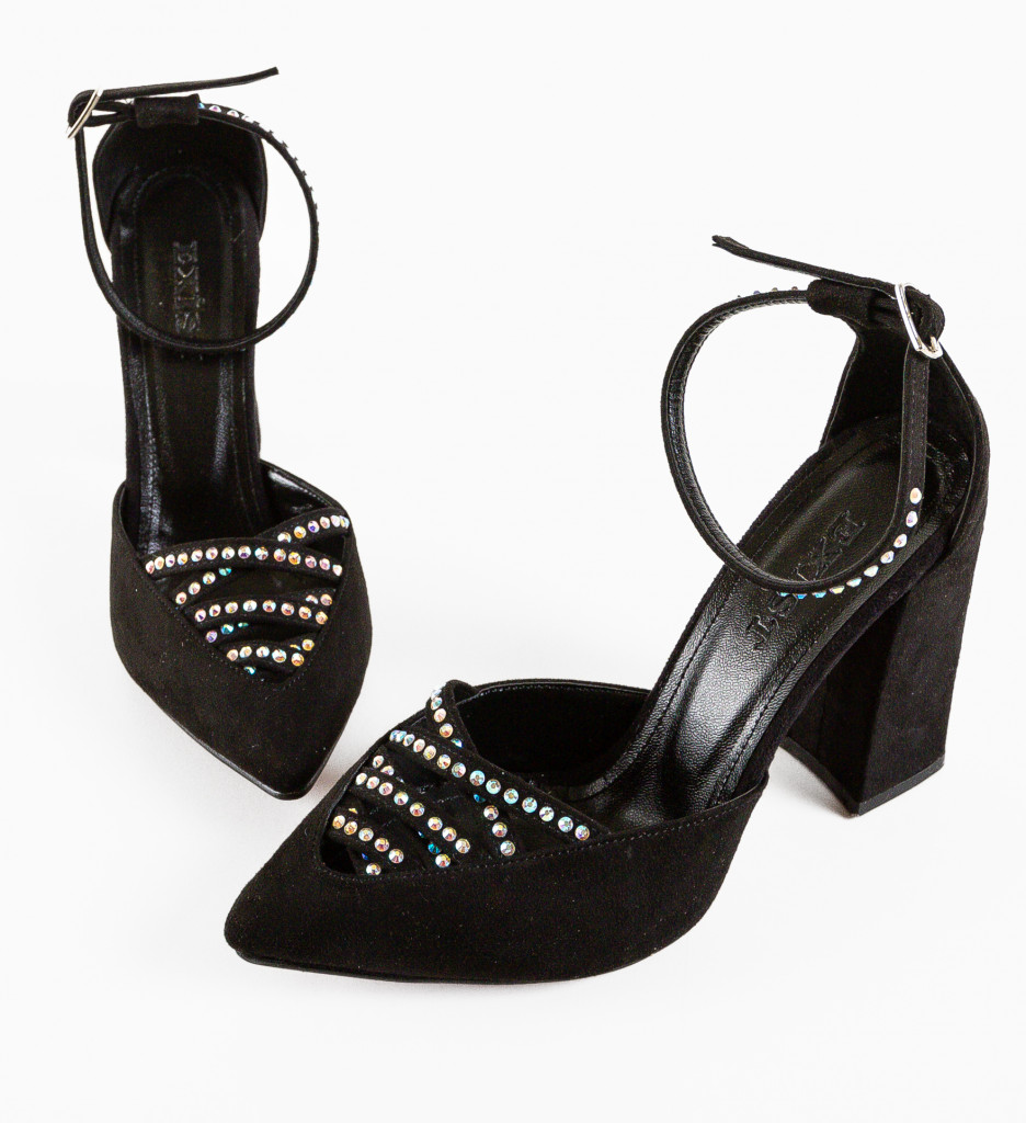 Pantofi cu Toc Alcho Negri - Eleganță Modernă - imagine 6