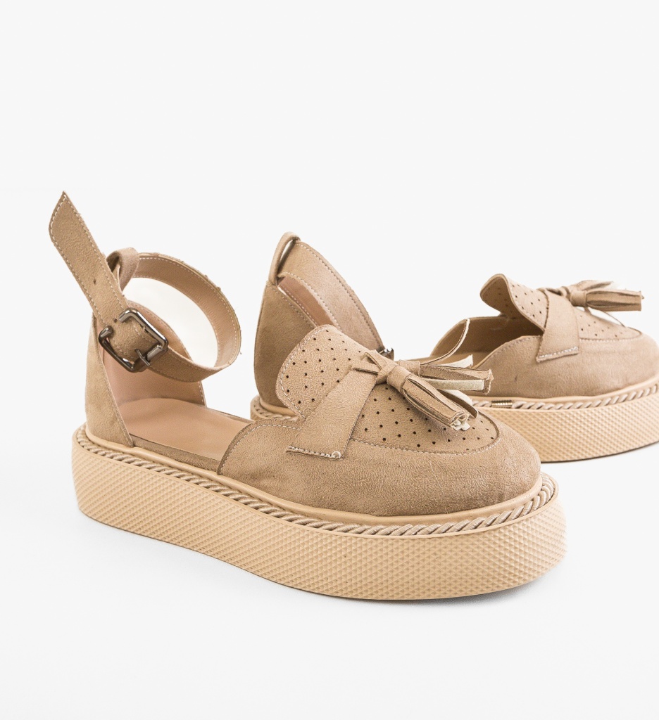 Pantofi Casual Kastor Bej - Confort & Eleganță - imagine 5